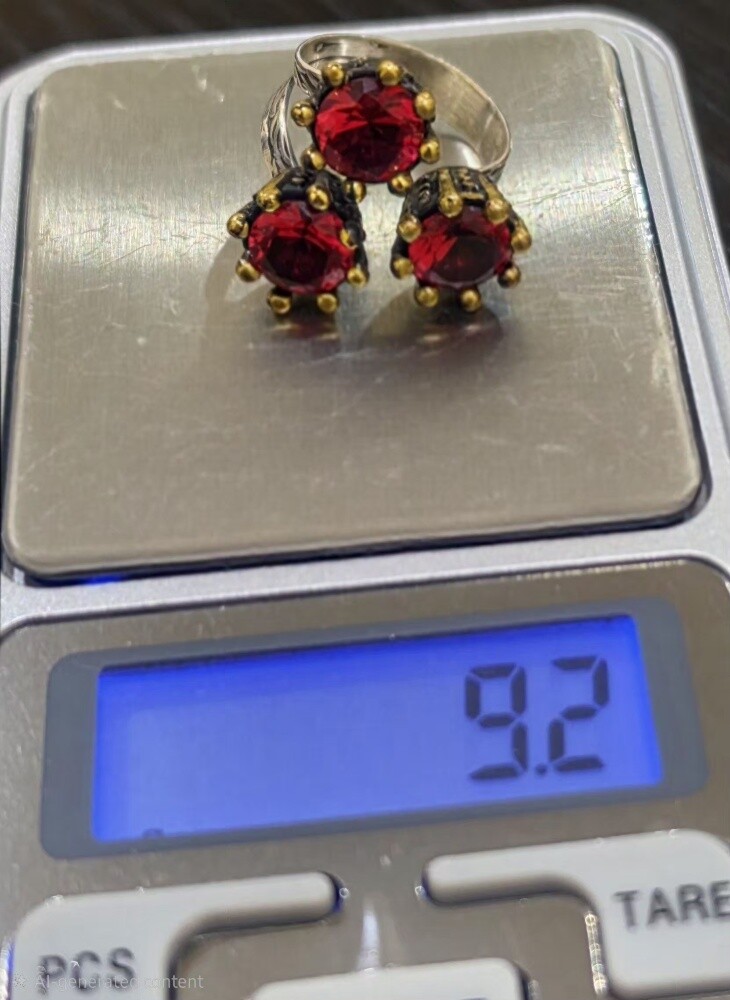 3 Silver Turkish Lady's Rings - 10