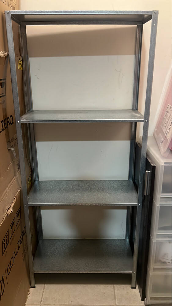 metal storage racks (2) from IKEA.  - 1