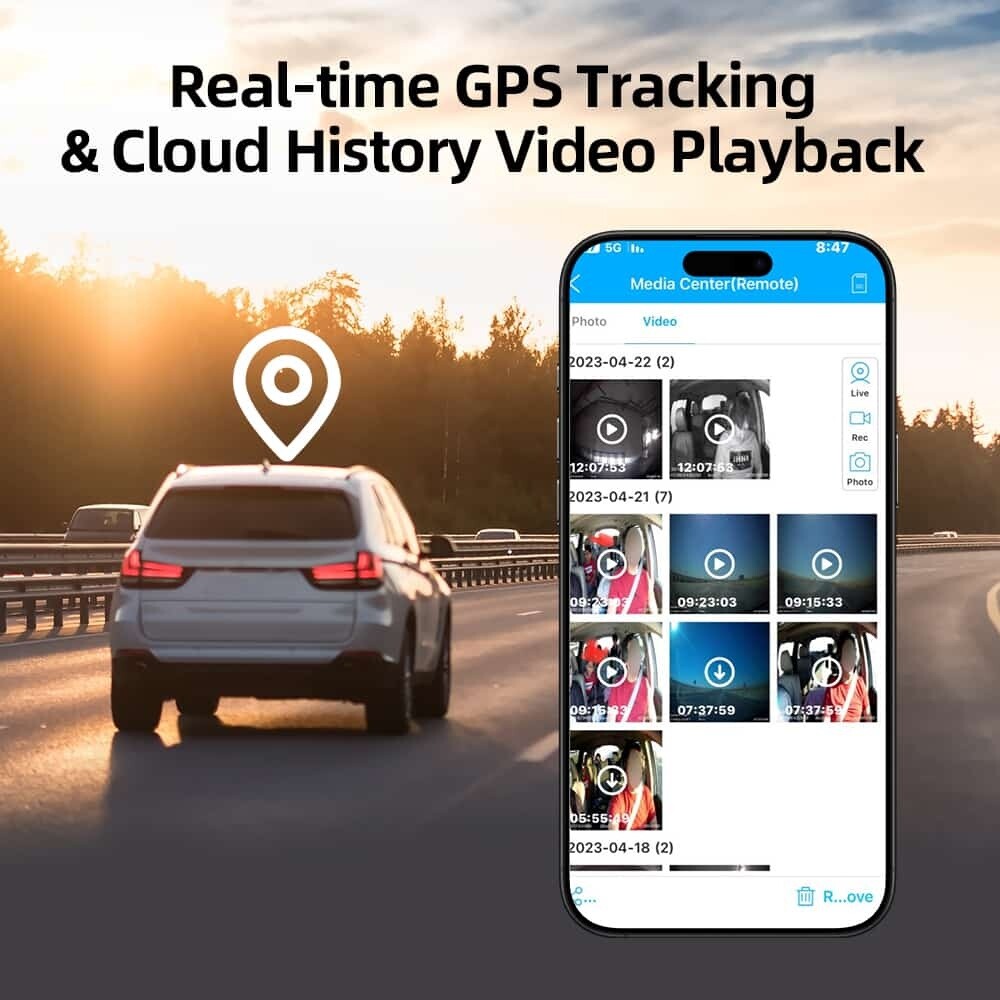 4g Car Dashcam with GPS JC270 - 8