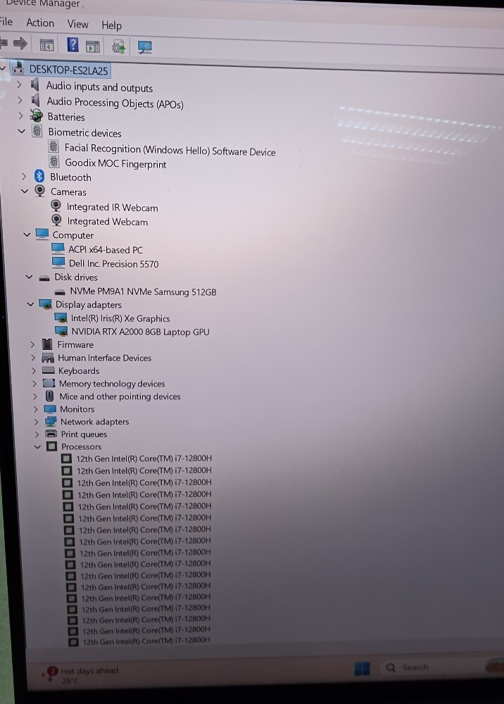DeLL Precision i7 32GB-1.2T RTX 8GB - 17