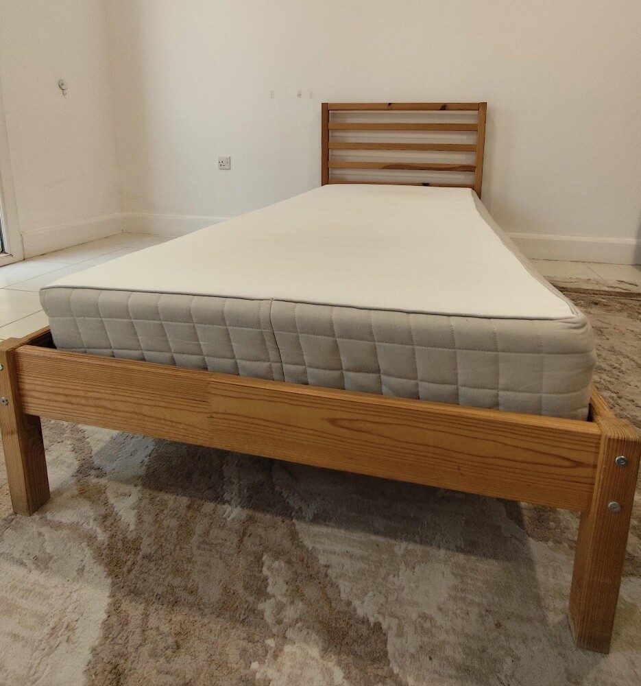 Ikea single bed +mattress for sale - 3