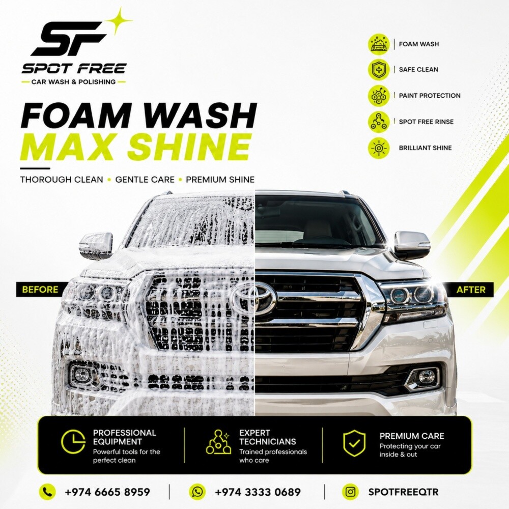 Car exterior wash at home in doha - 1
