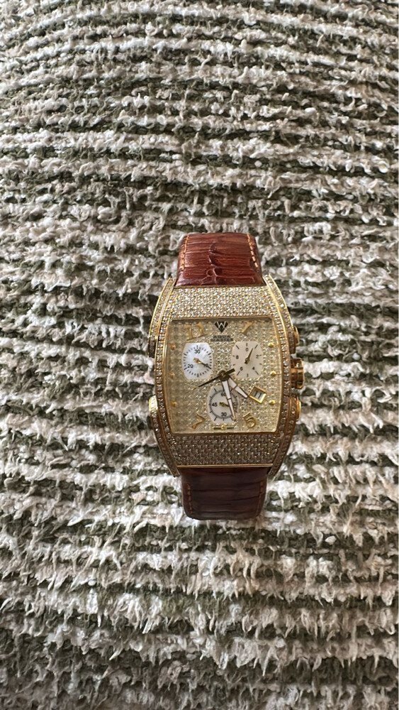 full diamond aqua master watch  - 2