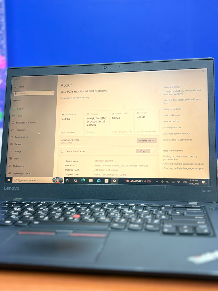 Lenovo laptop 24+512Gb - 9