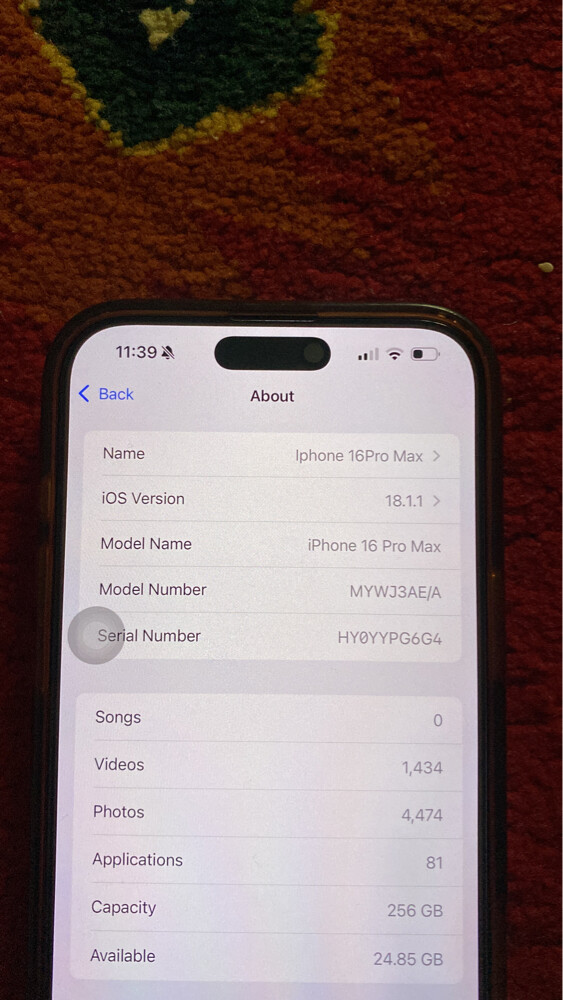 iPhone 16 pro max - 256GB - 3