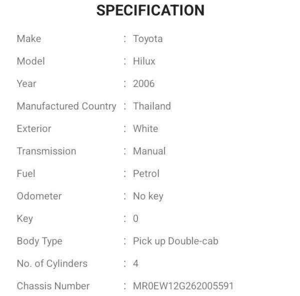 TOYOTA HILUX 2006 - 7
