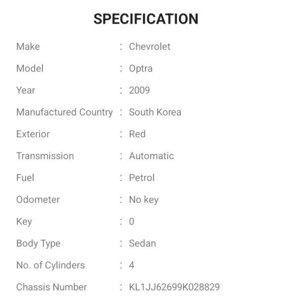 CHEVROLET OPTRA 2009 - 7