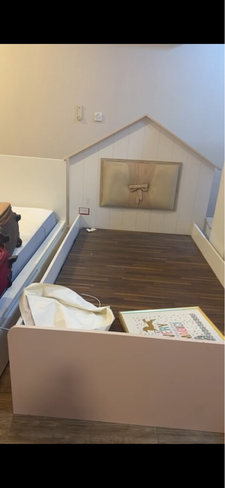 A bed, a dresser, a bed, a table or - 3