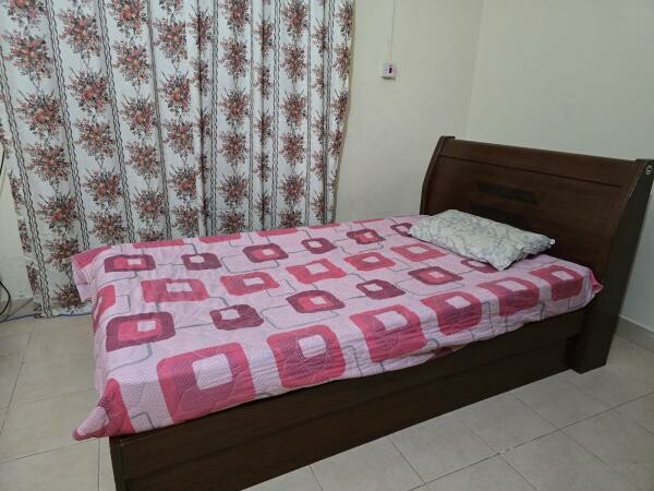 Wooden Cot with Bed - 1