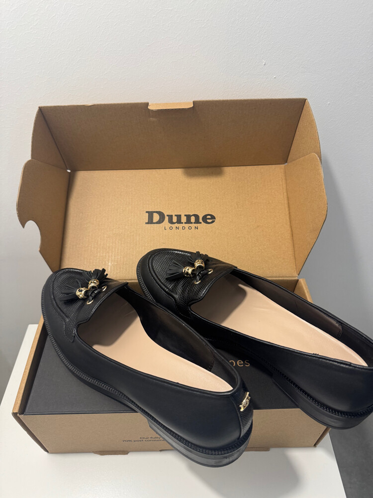 Dune Black Leather Shoes - 6