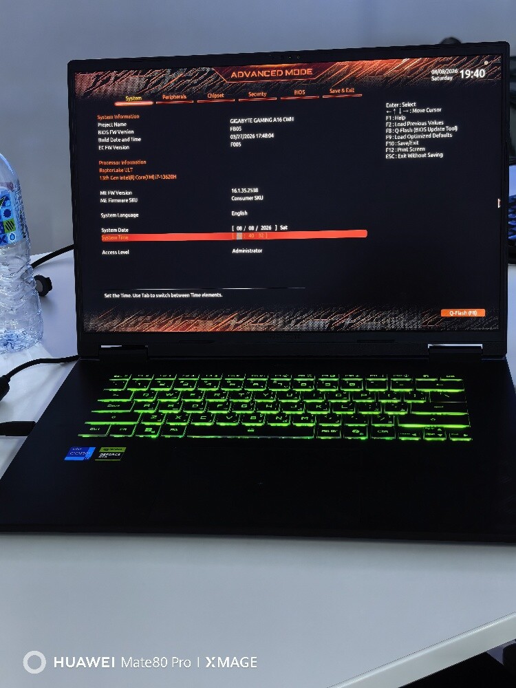 GIGABYTE A16 I7 13/16GB/RTX 5070 GA - 4