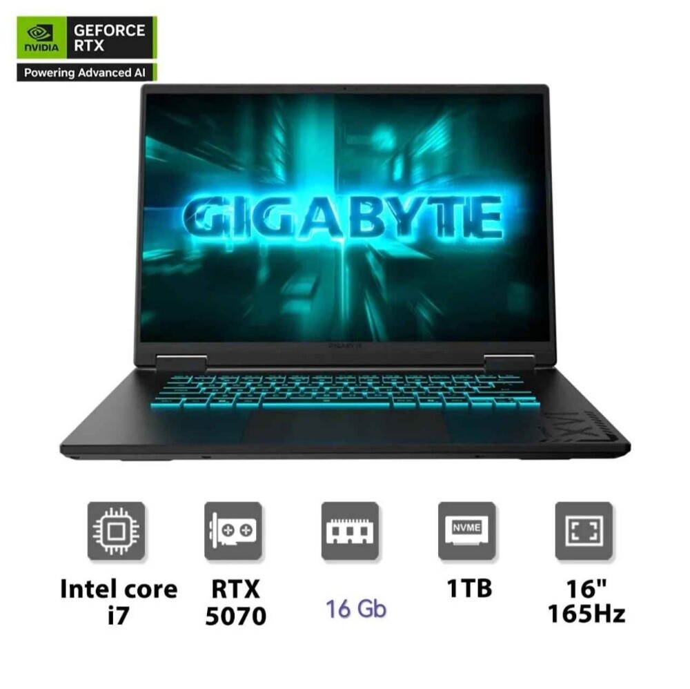 GIGABYTE A16 I7 13/16GB/RTX 5070 GA - 3