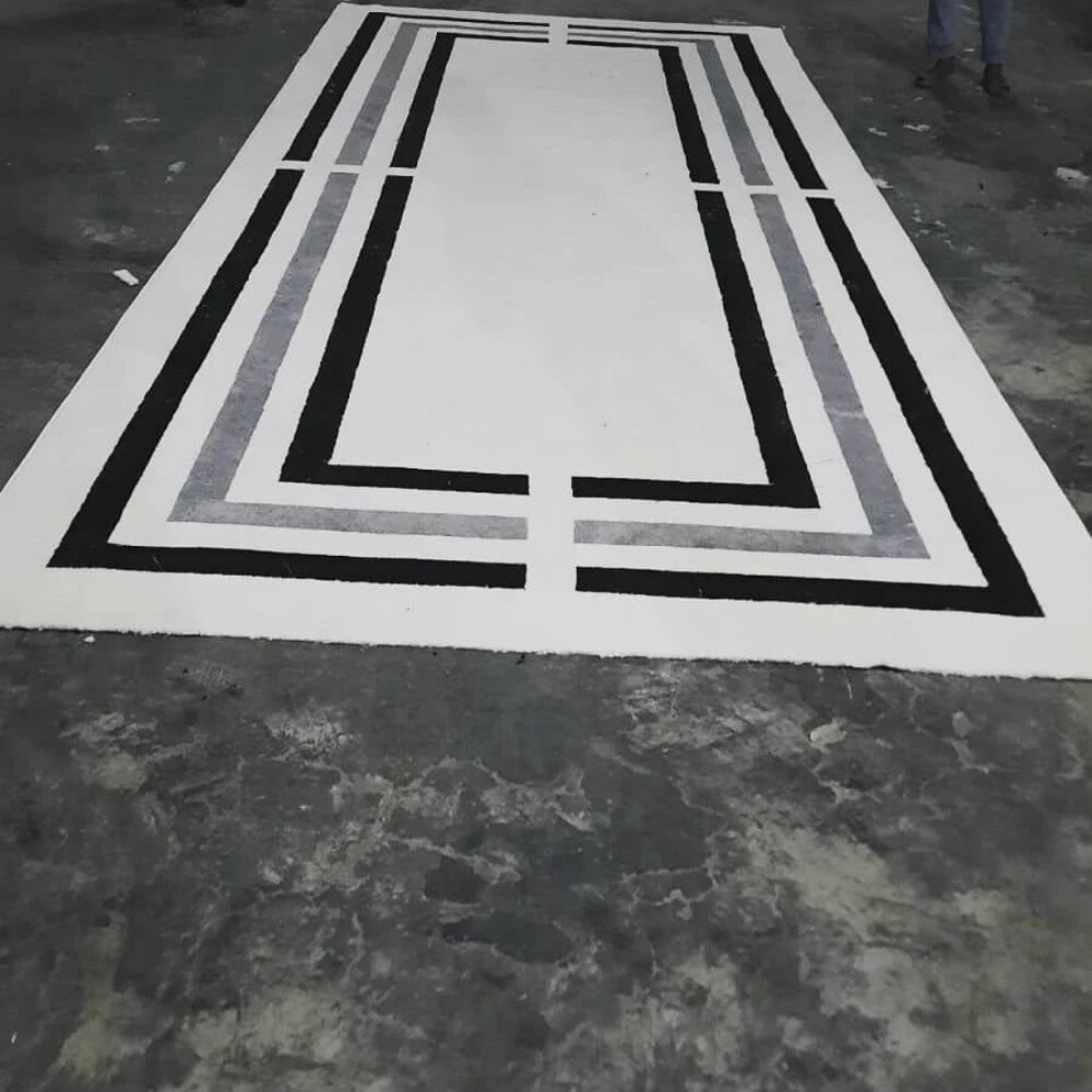 We have white carpets of various de - 3