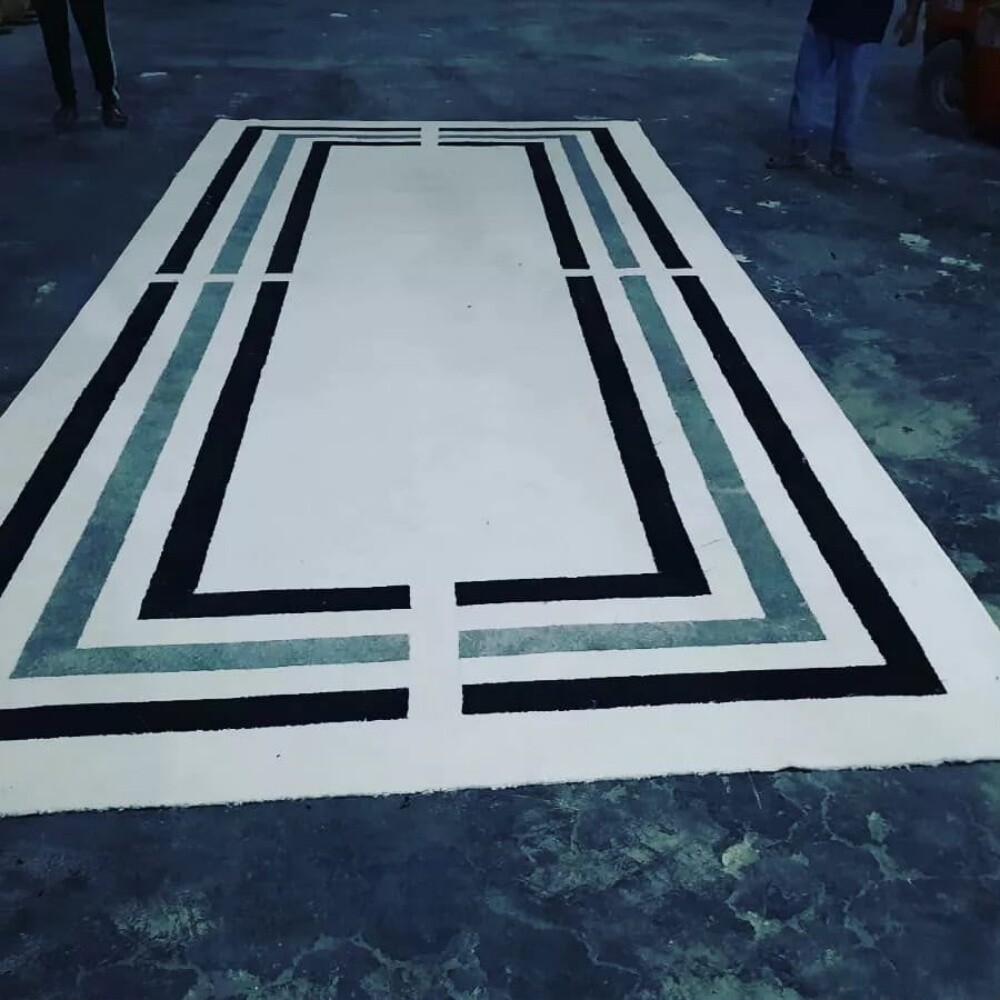 We have white carpets of various de - 2