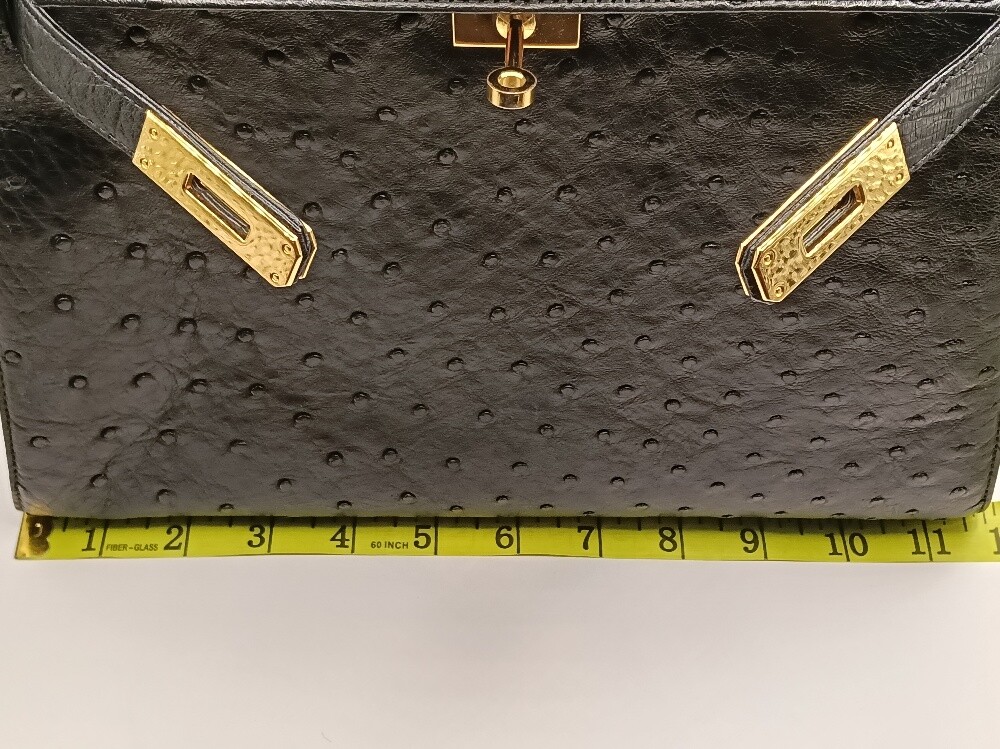 Genuine Ostrich Leather Handbag - 15