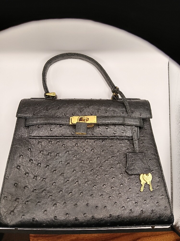 Genuine Ostrich Leather Handbag - 2