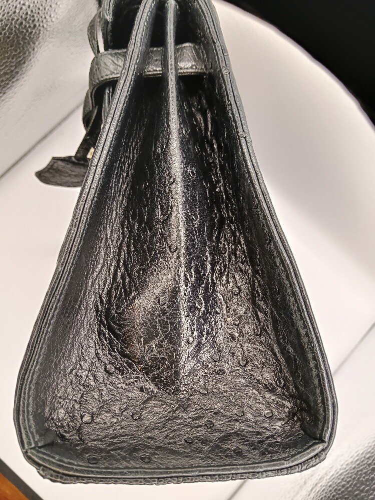 Genuine Ostrich Leather Handbag - 7