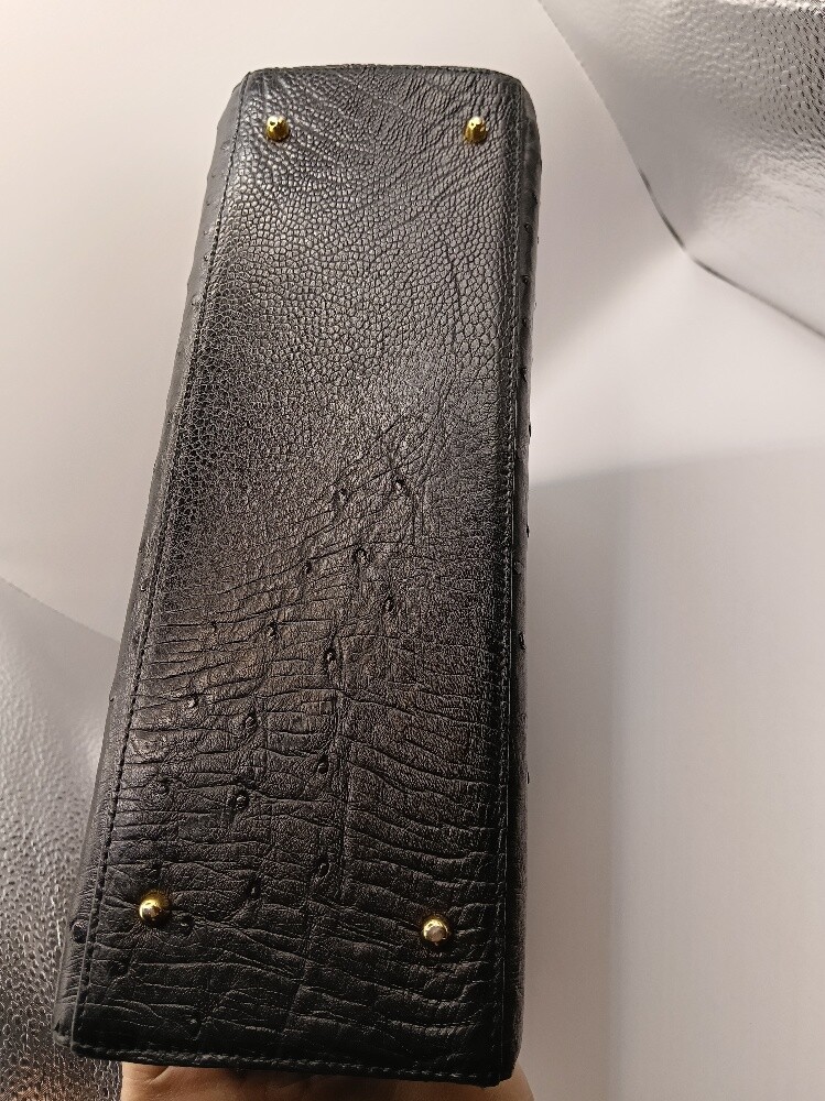 Genuine Ostrich Leather Handbag - 11