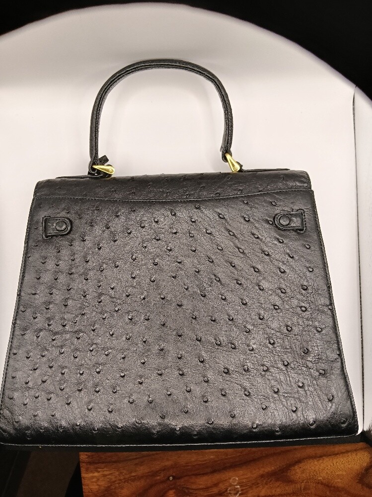 Genuine Ostrich Leather Handbag - 6