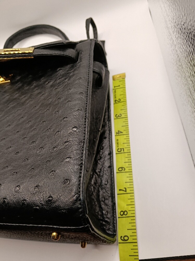 Genuine Ostrich Leather Handbag - 16