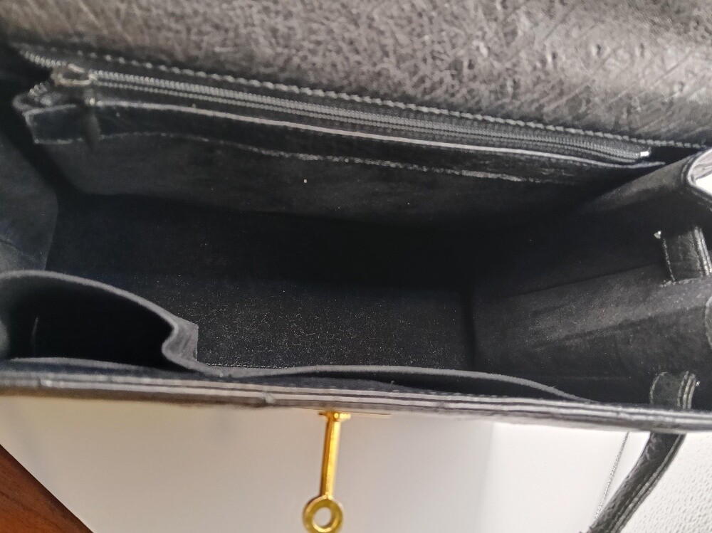 Genuine Ostrich Leather Handbag - 13