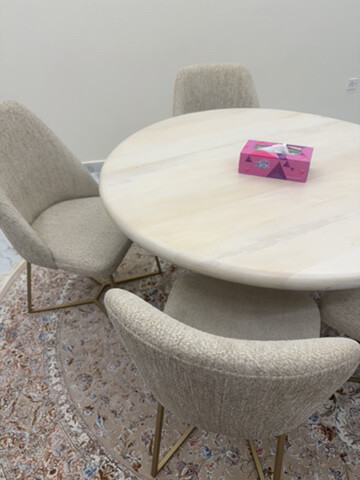 wood Dining Table + 5 Chairs Set - 10