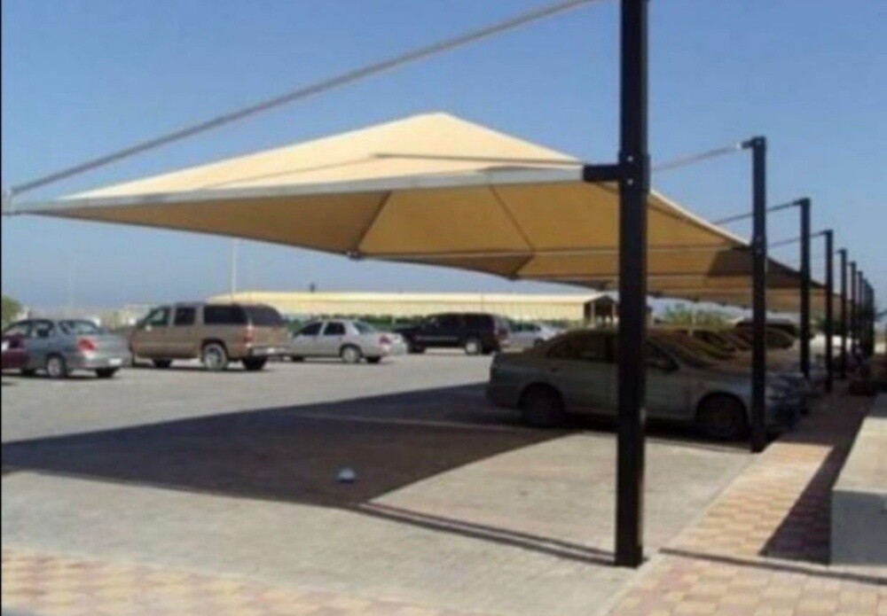 stylish fabric carshade & fence - 17