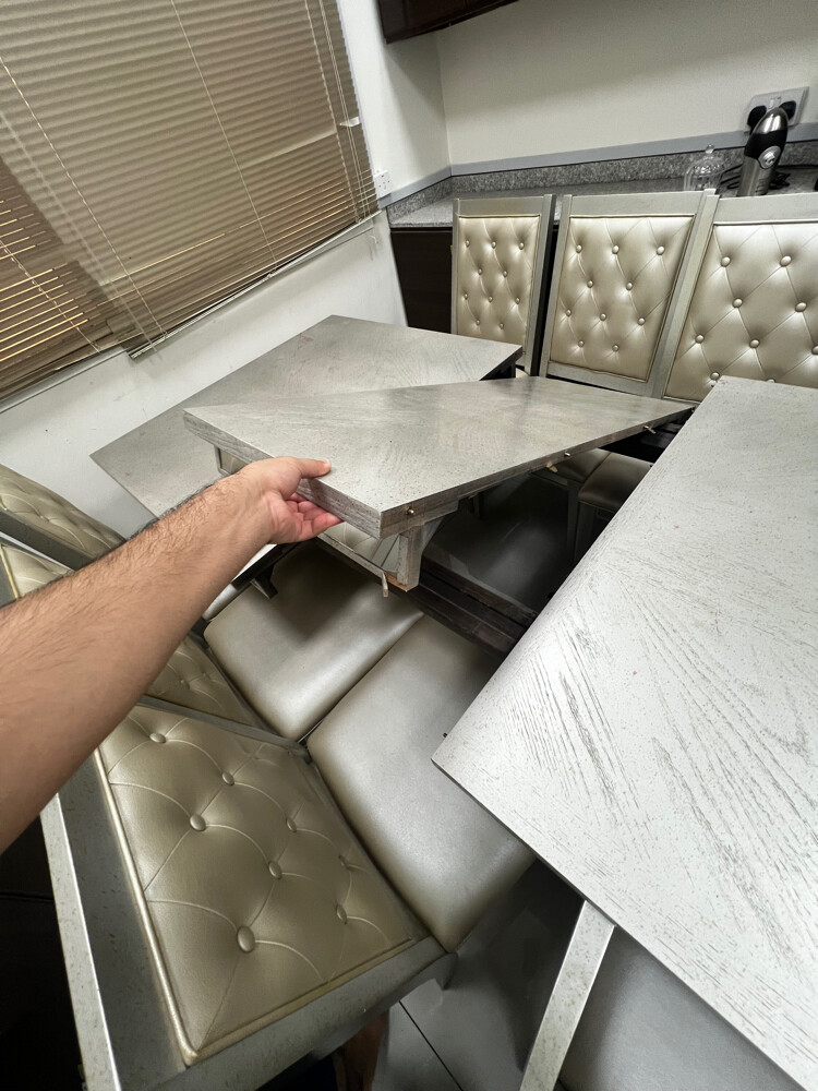 طاولة طعام مع 8 كراسي - 6