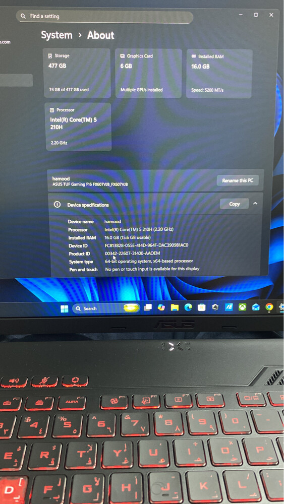 اوسوس تاف جيمينج اف ١٦ - 2