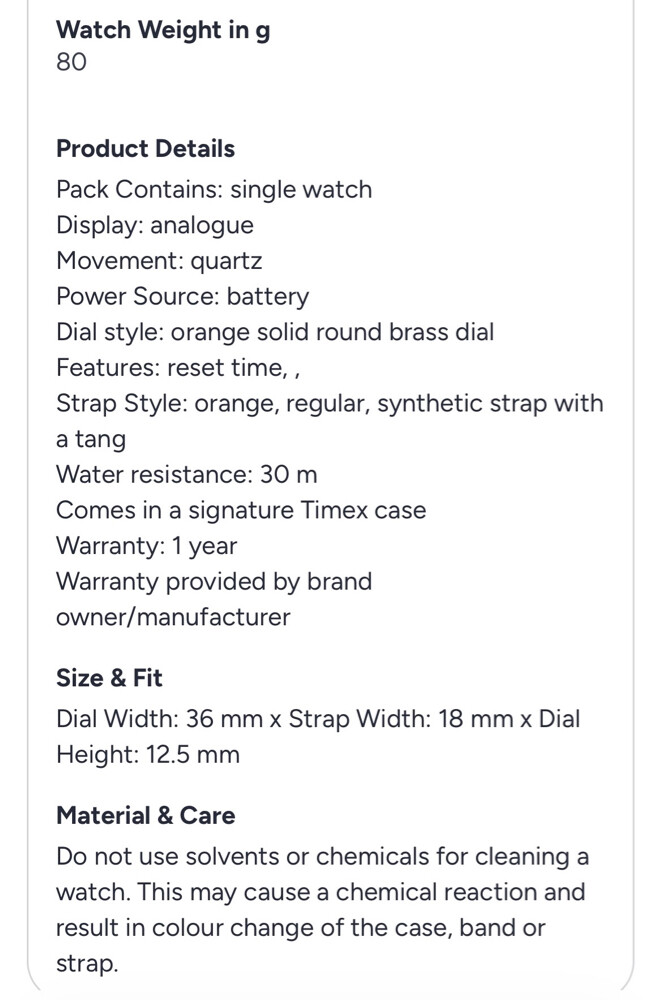 Brand New - Timex 36mm - Unisex-  - 2