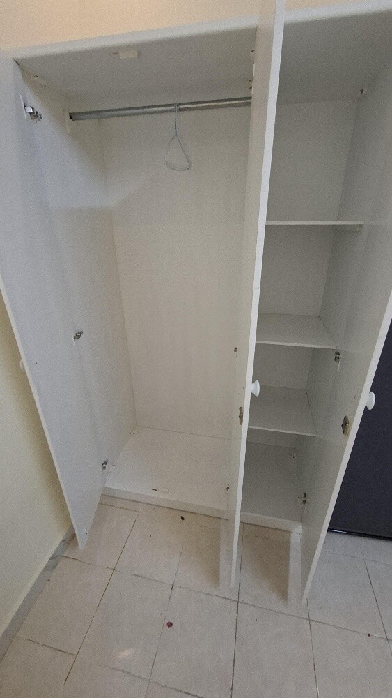 Double bed, mattress, and cabinet - 2