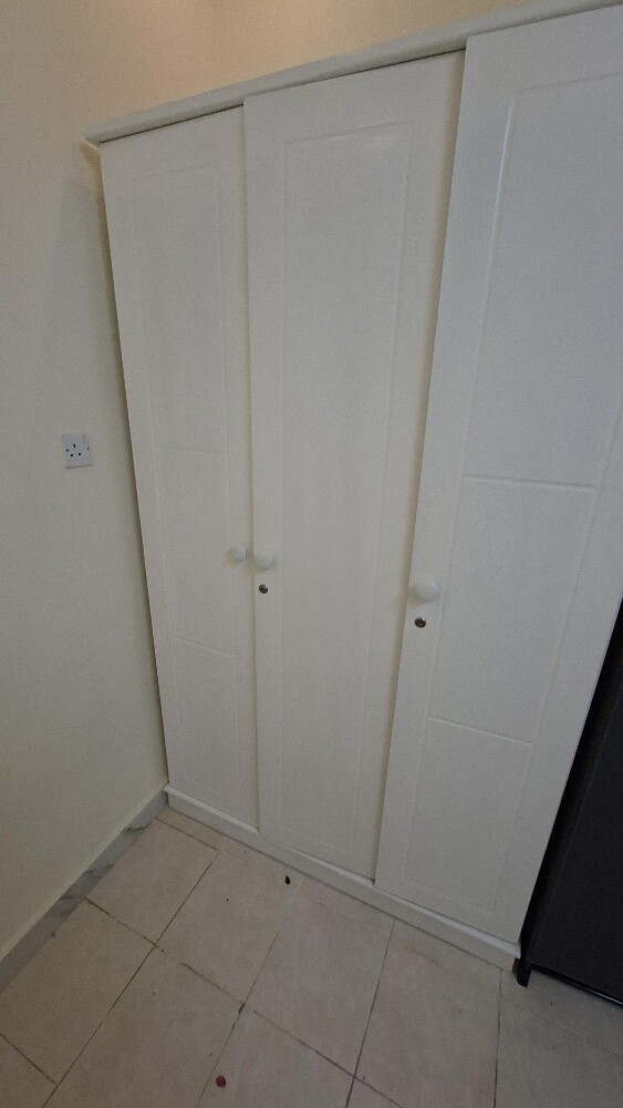 Double bed, mattress, and cabinet - 3