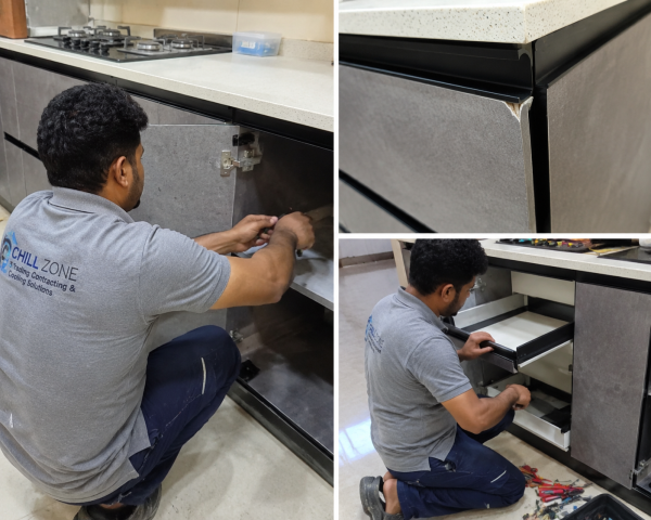 Aluminum Kitchen Cabinet repair - 3