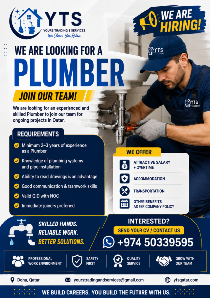 PLUMBER NEED - 1