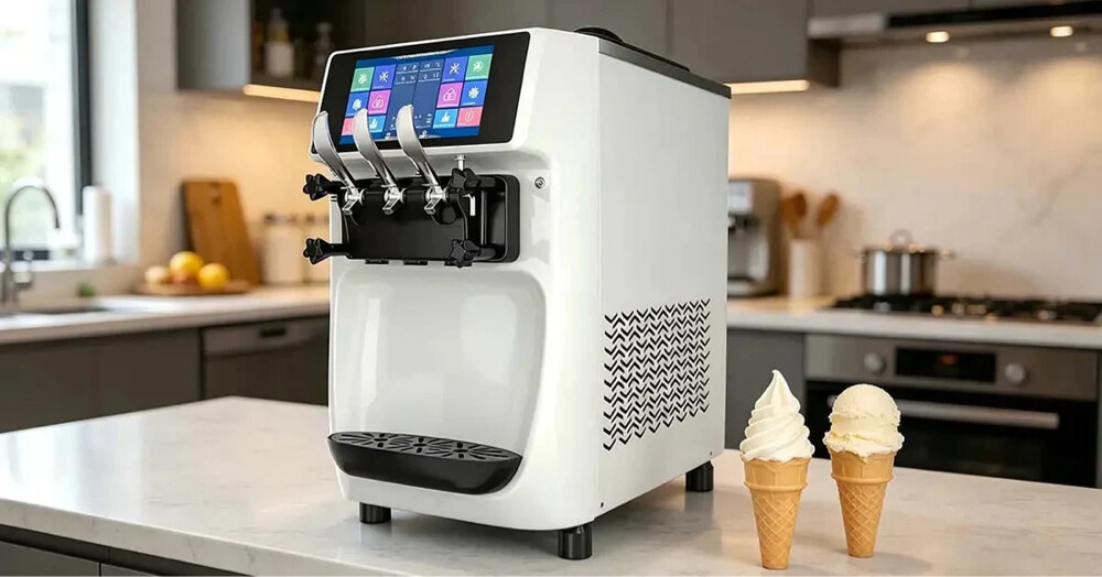 Soft Serve Ice Cream Machine 3 Head - 1