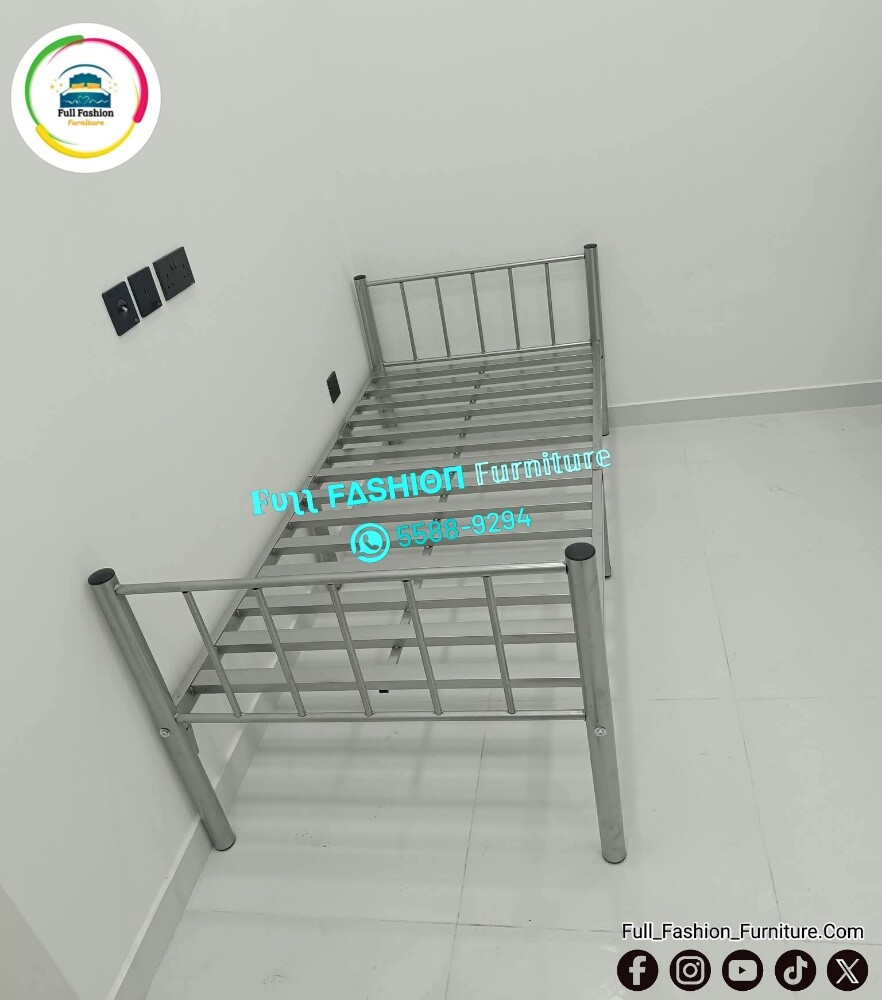 Steel double bed - 9