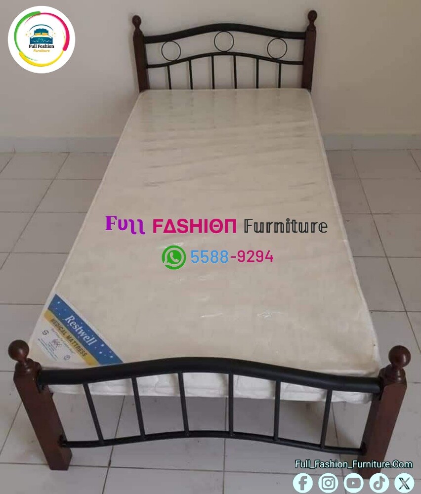 Steel double bed - 7
