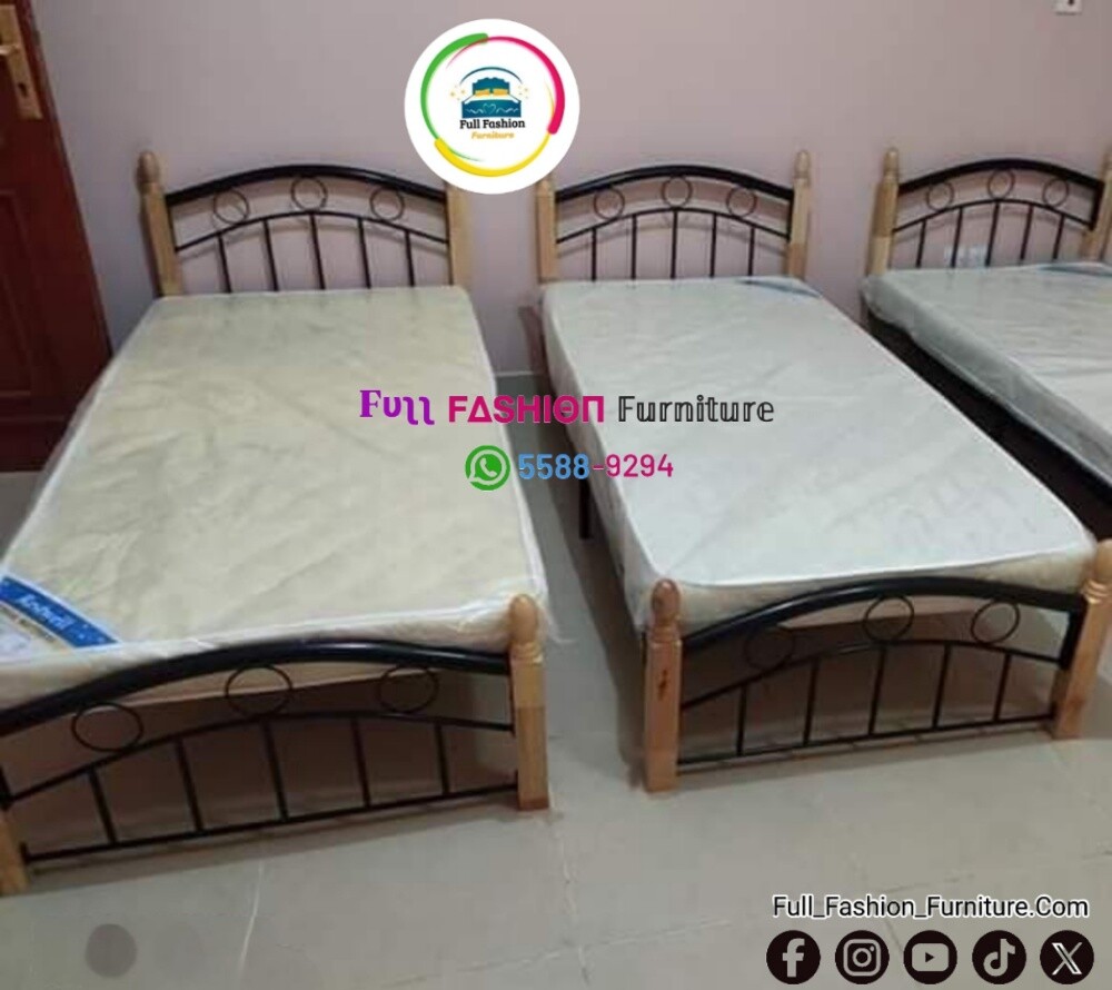 Steel double bed - 6