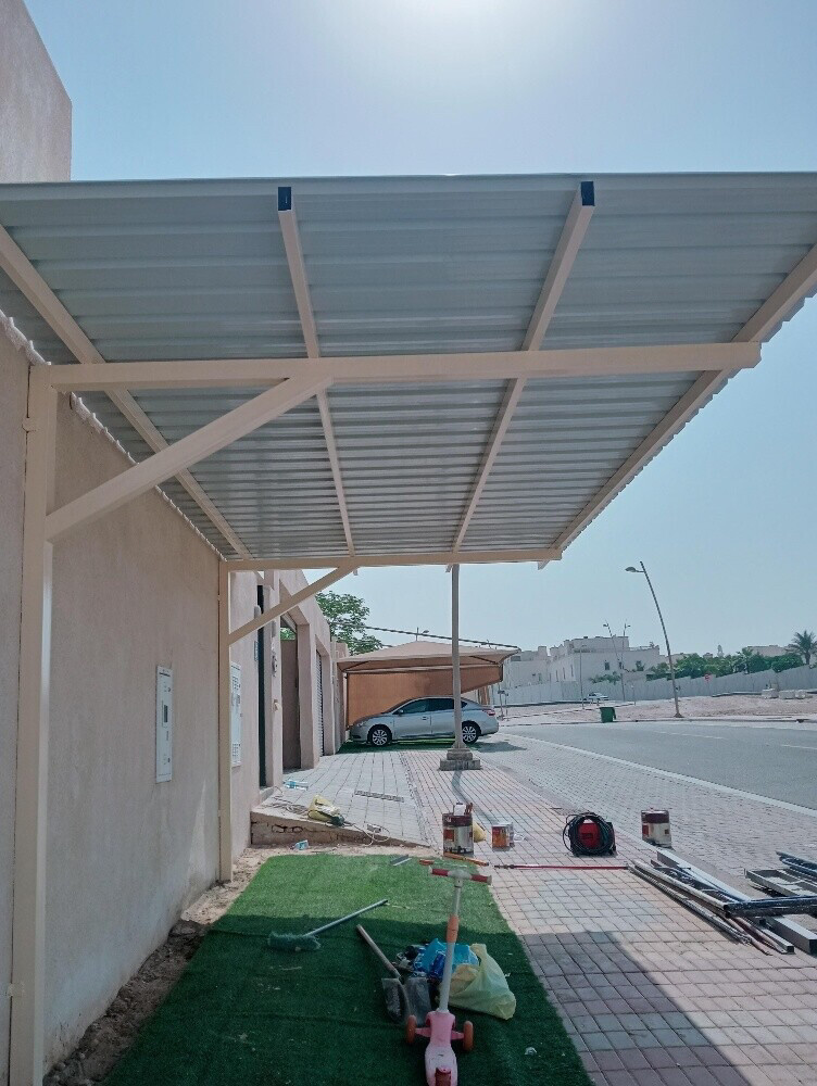 luxurious parking shade,metal work - 3