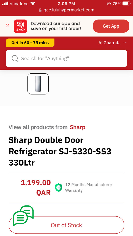 sharp fridge for sale - 1