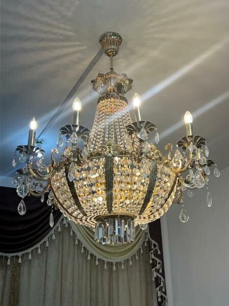 Crystal Chandelier 18 light bulbs - 2