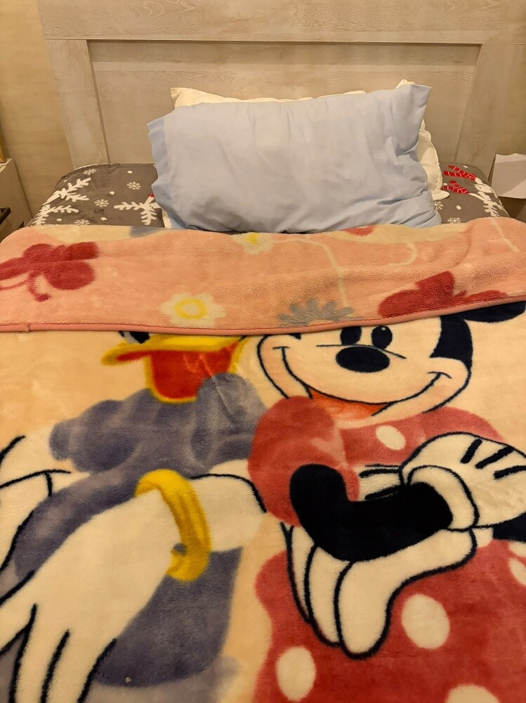 bed with mattress and pillows - 1