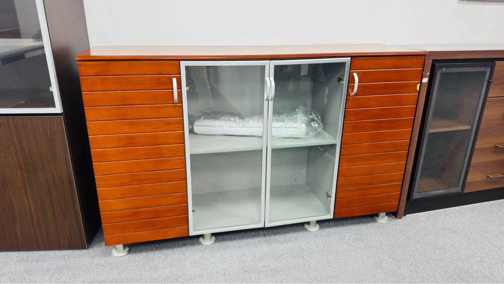Wooden Cabinet with Glass doors - 1
