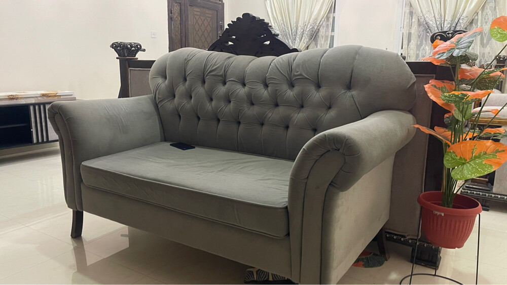 Grey sofa set with Pillows  - 6