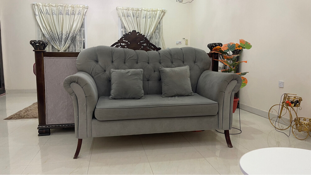 Grey sofa set with Pillows  - 5
