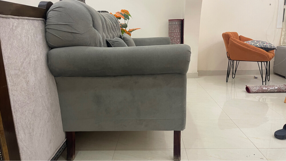 Grey sofa set with Pillows  - 2