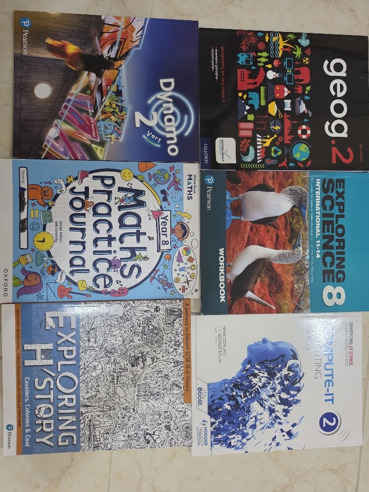year 8 textbooks, workbook bundle - 1
