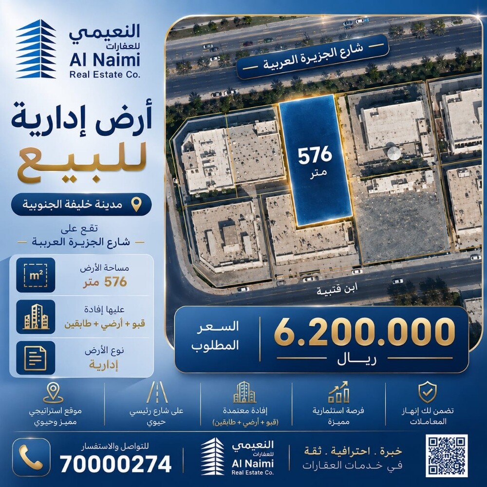 للبيع ارض اداريه - 1