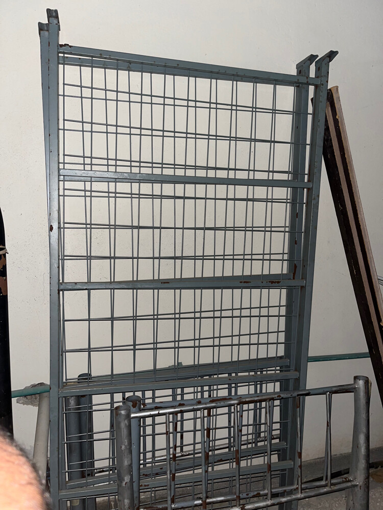 Silver single and double bed frame  - 3