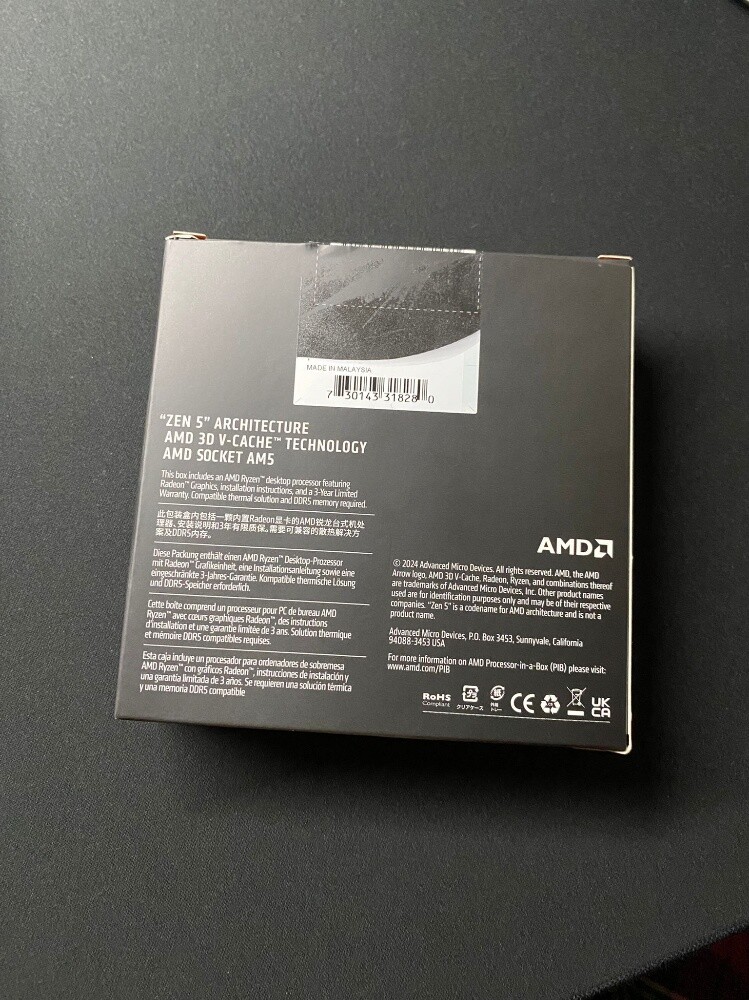 Ryzen 7 9800X3D CPU only - 2